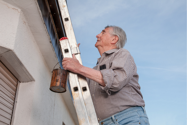 Man doing home maintenance