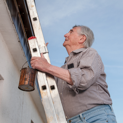 Man doing home maintenance