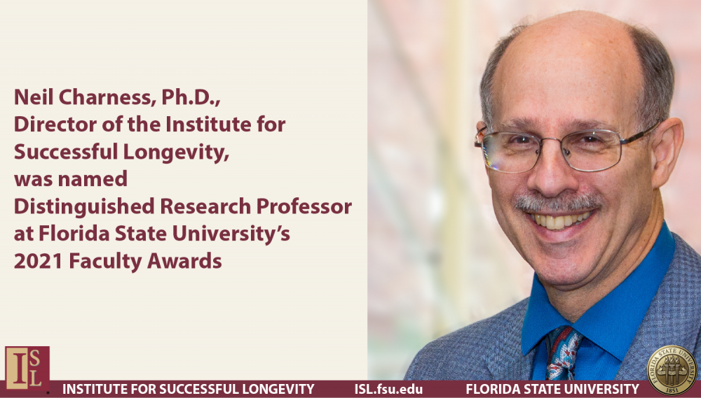 Neil Charness named Distinguished Research Professor - April 2021