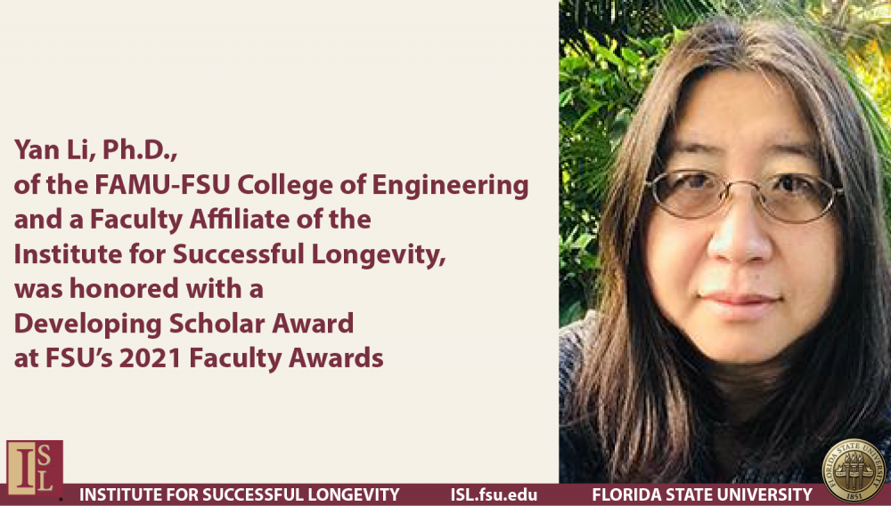 Yan Li - FAMU-FSU College of Engineering honored - April 2021