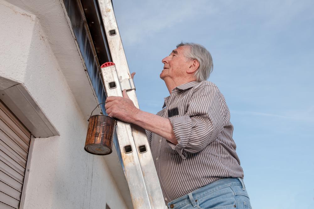 Man doing home maintenance